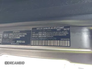 2017 Mercedes-Benz G-Class AMG G 63 with VIN WDCYC7DF9HX277129, listed as a IAAI auction lot 41631779 with 93,810 mi miles. Bid and sale history available at carsss.com. Image 9.