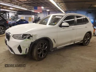 2024 BMW X3 xDrive30i z VIN 5UX53DP06R9T66014, wystawiony jako Copart lot #41846355 z przebiegiem 13 219 mil mil oraz Szkoda całkowita • Salvage title. Historia ofert i sprzedaży dostępna na DreamBid. Obrazek 1.