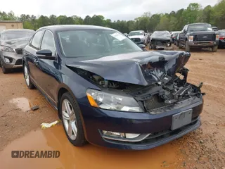 2014 Volkswagen Passat TDI SEL Premium with VIN 1VWCN7A36EC054891, listed as a IAAI auction lot 41964556 with 120,658 mi miles. Bid and sale history available at carsss.com. Image 1.