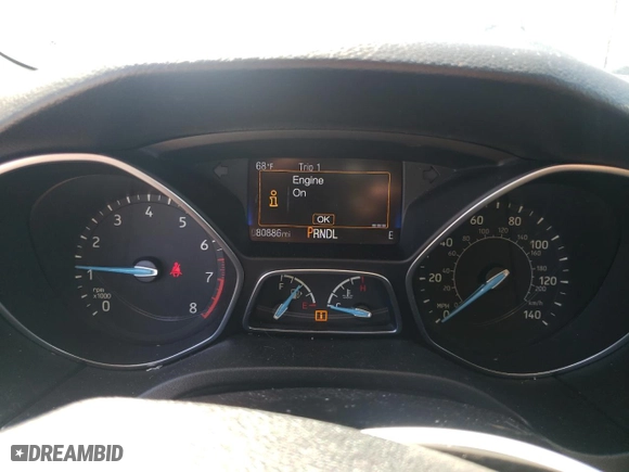 2016 Ford Focus SE with VIN 1FADP3F28GL261060, listed as a Copart auction lot 48527675 with 80,886 mi miles and Salvage Title. Bid and sale history available at carsss.com. Image 9.