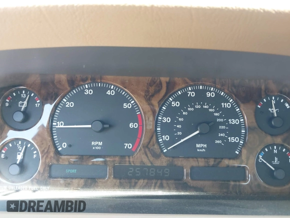 1996 Jaguar XJ with VIN SAJHX1740TC766425, listed as a IAAI auction lot 42758458 with 257,849 mi miles and . Bid and sale history available at DreamBid. Image 7.