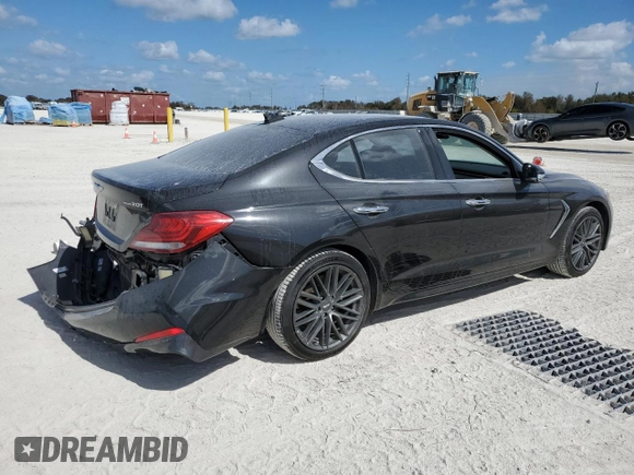 2019 Genesis G70 2.0T Advanced with VIN KMTG44LA9KU015043, listed as a Copart auction lot 77567484 with 80,635 mi miles and Salvage Title. Bid and sale history available at carsss.com. Image 3.
