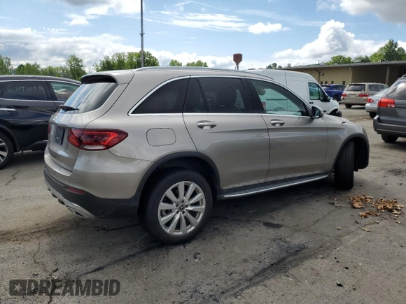 2020 Mercedes-Benz GLC 300 with VIN W1N0G8DB0LF809014, listed as a Copart auction lot 63771045 with 54,110 mi miles and Salvage title. Bid and sale history available at DreamBid. Image 3.