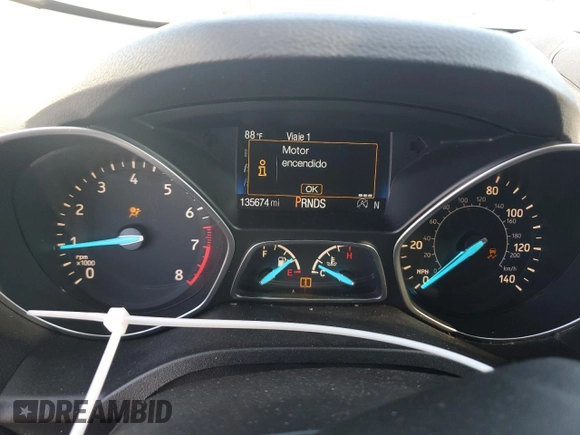 2017 Ford Escape Titanium with VIN 1FMCU0J90HUB04082, listed as a Copart auction lot 77814994 with 135,674 mi miles and Salvage Title. Bid and sale history available at carsss.com. Image 9.