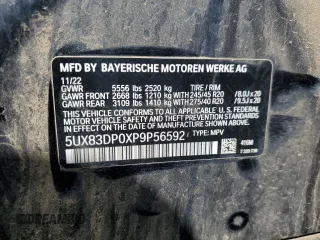 2023 BMW X3 M40i with VIN 5UX83DP0XP9P56592, listed as a Copart auction lot 52014325 with Not Provided miles and Salvage Title. Bid and sale history available at DreamBid. Image 15.