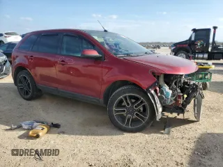 2013 Ford Edge SEL with VIN 2FMDK3JC1DBC96247, listed as a Copart auction lot 45846895 with 130,497 mi miles and Salvage Title. Bid and sale history available at carsss.com. Image 4.