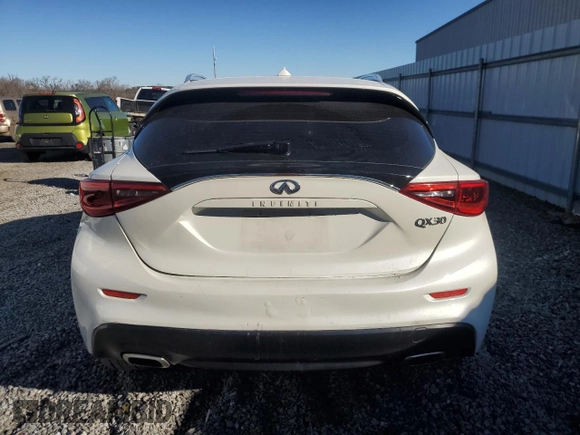 2017 Infiniti QX30 Sport with VIN SJKCH5CP4HA029323, listed as a Copart auction lot 88133715 with 109,972 mi miles and Salvage title. Bid and sale history available at DreamBid. Image 6.