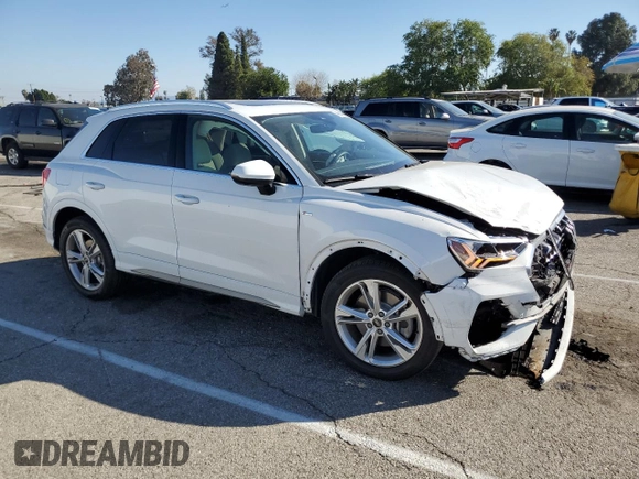 2022 Audi Q3 S line Premium Plus with VIN WA1EECF37N1084209, listed as a Copart auction lot 46819905 with 12,574 mi miles and Salvage Title. Bid and sale history available at carsss.com. Image 4.