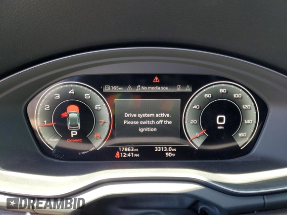 2023 Audi Q5 S line Prestige with VIN WA1FAAFY3P2055352, listed as a Copart auction lot 48815035 with 17,863 mi miles and Salvage title. Bid and sale history available at DreamBid. Image 9.