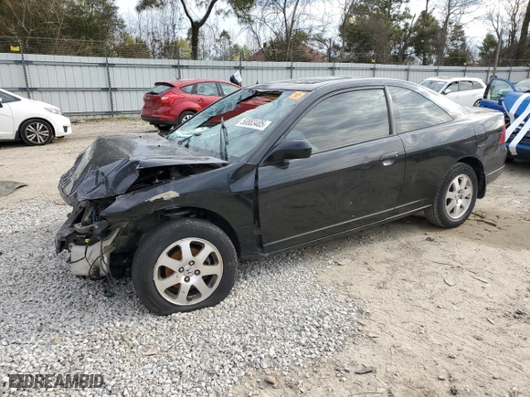2003 Honda Civic EX with VIN 1HGEM22973L011602, listed as a Copart auction lot 50883405 with 260,903 mi miles and Salvage Title. Bid and sale history available at carsss.com. Image 1.