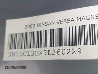 2009 Nissan Versa S with VIN 3N1BC13EX9L360229, listed as a IAAI auction lot 41280647 with 209,974 mi miles and . Bid and sale history available at carsss.com. Image 9.
