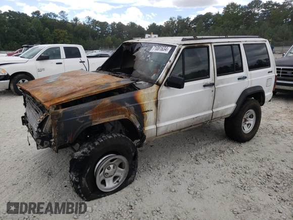 1992 Jeep Cherokee SE with VIN 1J4FJ28S1NL154354, listed as a Copart auction lot 71081634 with 0 mi miles and Salvage Title. Bid and sale history available at carsss.com. Image 1.
