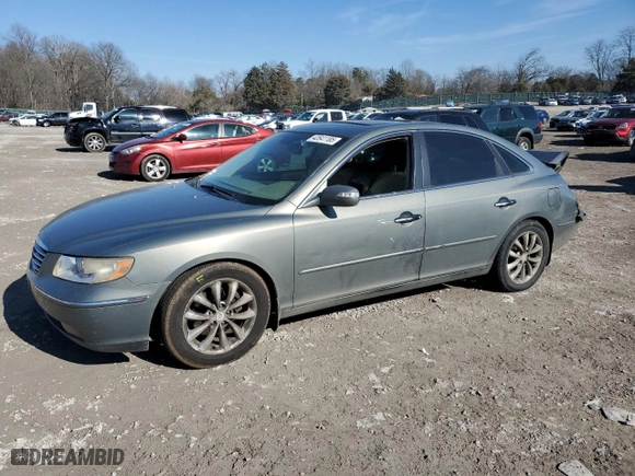 2007 Hyundai Azera SE with VIN KMHFC46F97A160009, listed as a Copart auction lot 42641185 with 265,055 mi miles and Clean Title. Bid and sale history available at carsss.com. Image 1.