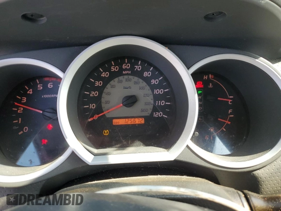 2008 Toyota Tacoma PreRunner with VIN 3TMJU62N48M059131, listed as a Copart auction lot 60751455 with 125,672 mi miles and Salvage title. Bid and sale history available at DreamBid. Image 9.