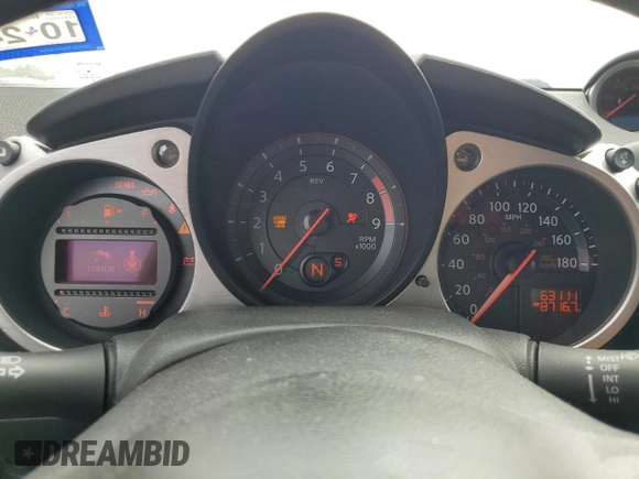 2013 Nissan 370Z with VIN JN1AZ4EH6DM880252, listed as a Copart auction lot 70528464 with 63,111 mi miles and Salvage Title. Bid and sale history available at carsss.com. Image 9.