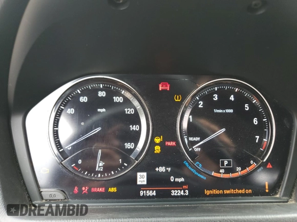 2019 BMW X2 sDrive28i with VIN WBXYJ3C52K5N14885, listed as a Copart auction lot 54079395 with 91,564 mi miles and Salvage title. Bid and sale history available at DreamBid. Image 9.
