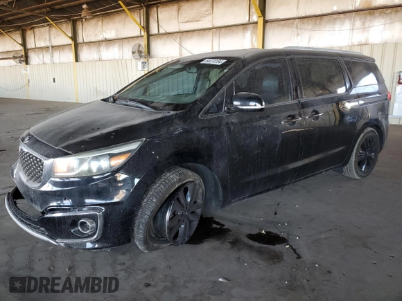 2015 Kia Sedona SX-L with VIN KNDME5C1XF6033887, listed as a Copart auction lot 84474184 with 83,437 mi miles and Salvage Title. Bid and sale history available at DreamBid. Image 1.