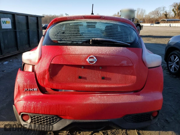 2015 Nissan Juke SV with VIN JN8AF5MR4FT505513, listed as a Copart auction lot 42728665 with 76,343 mi miles and Salvage Title. Bid and sale history available at carsss.com. Image 6.