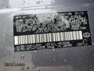 2012 Lexus LS 460 L z VIN JTHGL5EF1C5045907, wystawiony jako Copart lot #54168465 z przebiegiem 55 688 mil mil oraz Szkody całkowita. Historia ofert i sprzedaży dostępna na DreamBid. Obrazek 12.