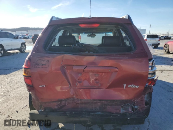2006 Pontiac Vibe with VIN 5Y2SM65826Z410060, listed as a Copart auction lot 38359884 with 193,554 mi miles and Salvage Title. Bid and sale history available at carsss.com. Image 6.