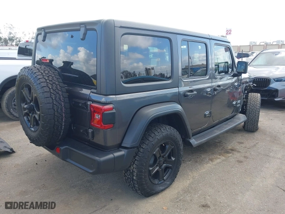 2020 Jeep Wrangler Unlimited Sport Altitude with VIN 1C4HJXDN4LW345855, listed as a IAAI auction lot 41550171 with 27,995 mi miles. Bid and sale history available at carsss.com. Image 4.