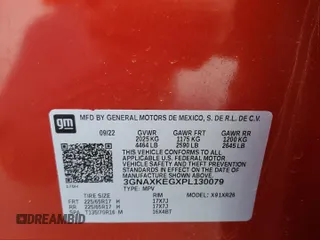 2023 Chevrolet Equinox LT with VIN 3GNAXKEGXPL130079, listed as a Copart auction lot 53404255 with 28,574 mi miles and Clean title. Bid and sale history available at DreamBid. Image 12.