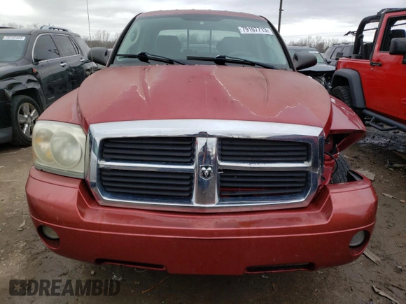 2007 Dodge Dakota SLT with VIN 1D7HE48K57S262960, listed as a Copart auction lot 79107713 with 187,678 mi miles and Non Repairable. Bid and sale history available at DreamBid. Image 5.