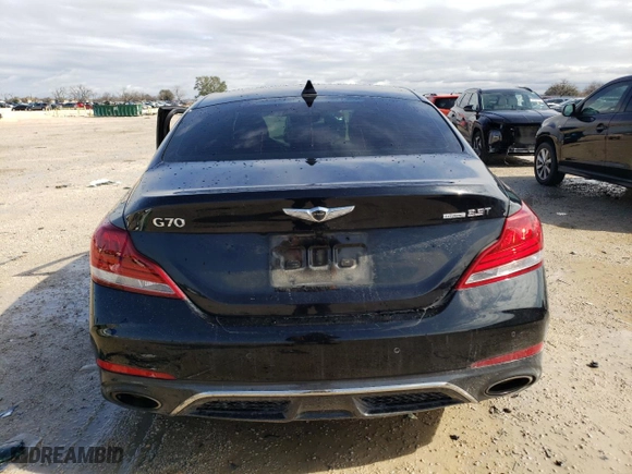 2020 Genesis G70 3.3T with VIN KMTG34LE7LU055421, listed as a Copart auction lot 38198863 with 43,694 mi miles. Bid and sale history available at carsss.com. Image 6.
