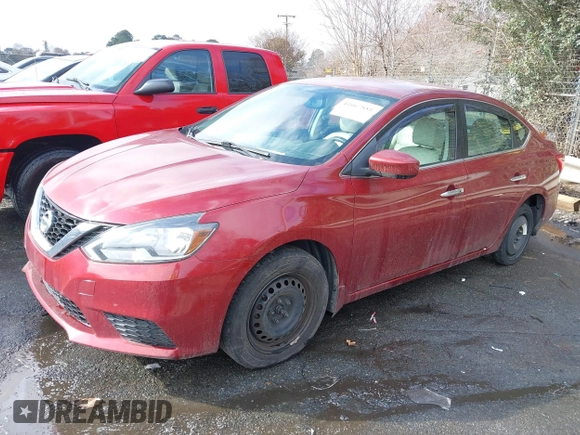 2016 Nissan Sentra S with VIN 3N1AB7AP3GL681791, listed as a IAAI auction lot 41067881 with 160,892 mi miles. Bid and sale history available at carsss.com. Image 2.