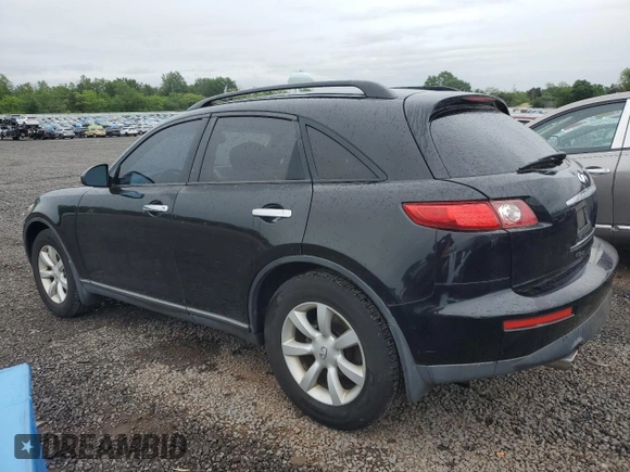 2005 Infiniti FX with VIN JNRAS08W45X206881, listed as a Copart auction lot 58867185 with 121,055 mi miles and Clean title. Bid and sale history available at DreamBid. Image 2.