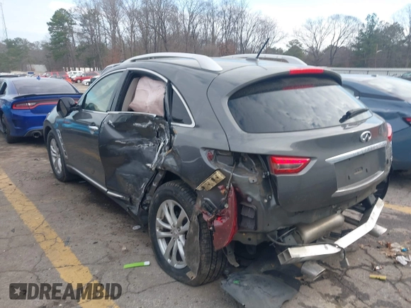 2013 Infiniti FX with VIN JN8CS1MU8DM141556, listed as a IAAI auction lot 41536047 with 96,016 mi miles and . Bid and sale history available at DreamBid. Image 3.