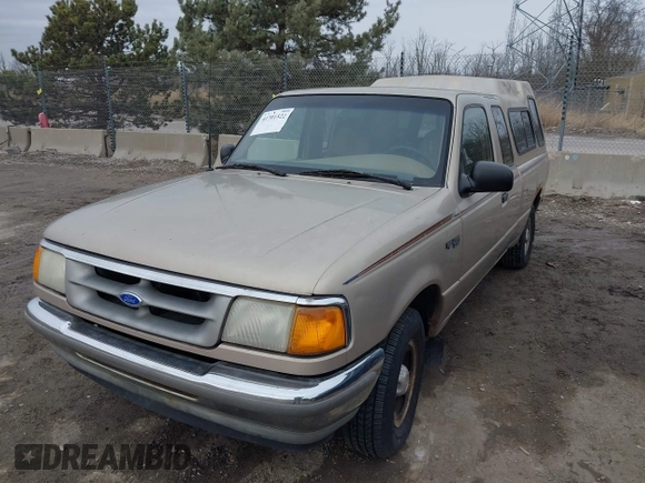 1995 Ford Ranger Splash with VIN 1FTCR14U6SPA67993, listed as a IAAI auction lot 41701522 with 216,510 mi miles. Bid and sale history available at carsss.com. Image 2.