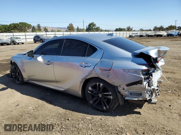 2023 Lexus IS with VIN JTHCA1D22P5125427, listed as a Copart auction lot 73154004 with 16,182 mi miles and Salvage Title. Bid and sale history available at carsss.com. Image 2.