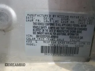 2014 Nissan Note SV with VIN 3N1CE2CP2EL420813, listed as a Copart auction lot 52038465 with 157,660 mi miles and Clean Title. Bid and sale history available at DreamBid. Image 12.