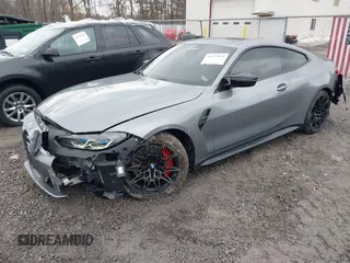 2022 BMW M4 Competition xDrive with VIN WBS43AZ00NCJ87840, listed as a IAAI auction lot 41727075 with 14,530 mi miles. Bid and sale history available at carsss.com. Image 2.