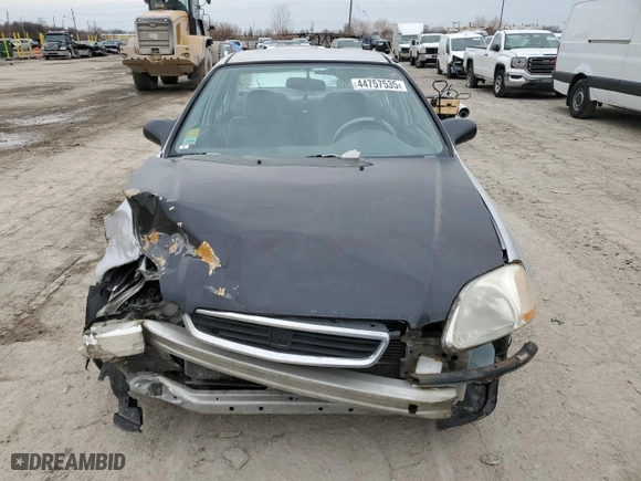 1998 Honda Civic LX with VIN 1HGEJ6671WL021636, listed as a Copart auction lot 44757535 with 213897 miles and Salvage Title. Bid and sale history available at carsss.com. Image 5.