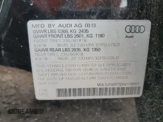 2013 Audi Q5 Premium Plus z VIN WA1LFAFP7DA074869, wystawiony jako Copart lot #60692745 z przebiegiem 173 156 mil mil oraz Szkoda całkowita • Salvage title. Historia ofert i sprzedaży dostępna na DreamBid. Obrazek 13.