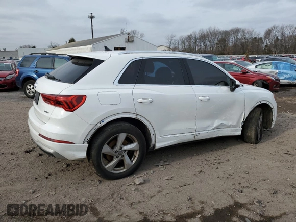 2020 Audi Q3 Premium with VIN WA1AECF39L1075748, listed as a Copart auction lot 72458252 with 36,728 mi miles. Bid and sale history available at carsss.com. Image 3.