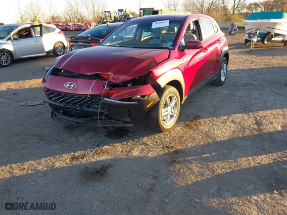 2023 Hyundai Kona SE with VIN KM8K2CAB6PU048931, listed as a IAAI auction lot 40834161 with 10,853 mi miles. Bid and sale history available at carsss.com. Image 2.