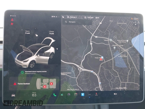 2021 Tesla Model Y Long Range with VIN 5YJYGDEE4MF122362, listed as a IAAI auction lot 42096138 with 47,006 mi miles and . Bid and sale history available at DreamBid. Image 19.