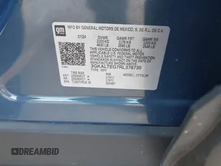 2024 GMC Terrain SLE с VIN 3GKALTEG7RL378730, выставлен на аукционе IAAI как лот 42731710 с пробегом 23 229 миль миль и . История ставок и продаж доступна на DreamBid. Изображение 9.