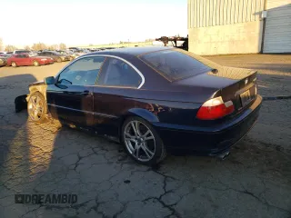 2002 BMW 3 Series 330Ci with VIN WBABN53422PH00697, listed as a Copart auction lot 42816245 with 187,159 mi miles and Salvage Title. Bid and sale history available at carsss.com. Image 2.