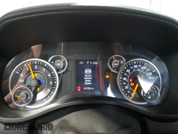 2019 Ram 1500 Tradesman z VIN 1C6RRECTXKN667039, wystawiony jako Copart lot #55602495 z przebiegiem 101 702 mil mil oraz Szkoda całkowita • Salvage title. Historia ofert i sprzedaży dostępna na DreamBid. Obrazek 9.