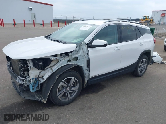2018 GMC Terrain SLT with VIN 3GKALPEV9JL356531, listed as a IAAI auction lot 42013272 with 114,996 mi miles. Bid and sale history available at carsss.com. Image 2.