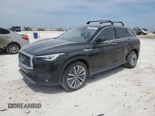 2024 Infiniti QX50 Sensory z VIN 3PCAJ5EB0RF104060, wystawiony jako Copart lot #53706155 z przebiegiem 10 913 mil mil oraz Szkoda całkowita • Salvage title. Historia ofert i sprzedaży dostępna na DreamBid. Obrazek 1.