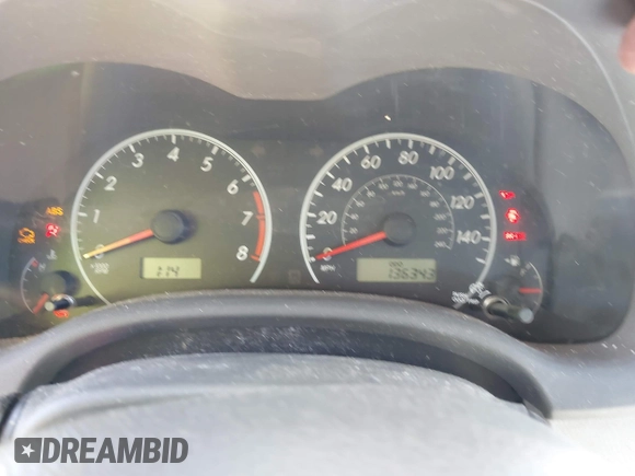 2009 Toyota Corolla with VIN 1NXBU40E39Z138651, listed as a IAAI auction lot 42142888 with 136,343 mi miles and . Bid and sale history available at DreamBid. Image 7.