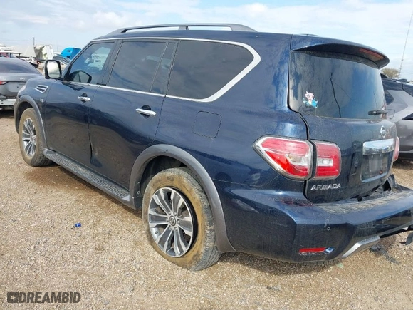 2019 Nissan Armada SL with VIN JN8AY2ND1K9088452, listed as a IAAI auction lot 40732598 with 80,256 mi miles. Bid and sale history available at carsss.com. Image 3.