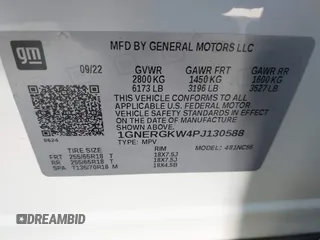 2023 Chevrolet Traverse LT Cloth with VIN 1GNERGKW4PJ130588, listed as a IAAI auction lot 41883308 with 78,792 mi miles and . Bid and sale history available at DreamBid. Image 9.