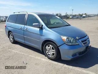 2006 Honda Odyssey EX-L with VIN 5FNRL38726B108311, listed as a IAAI auction lot 42203838 with 205,201 mi miles and . Bid and sale history available at DreamBid. Image 1.
