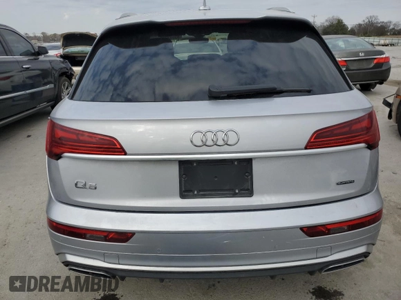 2022 Audi Q5 S line Prestige with VIN WA1FAAFY8N2053674, listed as a Copart auction lot 83593924 with 36,921 mi miles and Salvage Title. Bid and sale history available at carsss.com. Image 6.